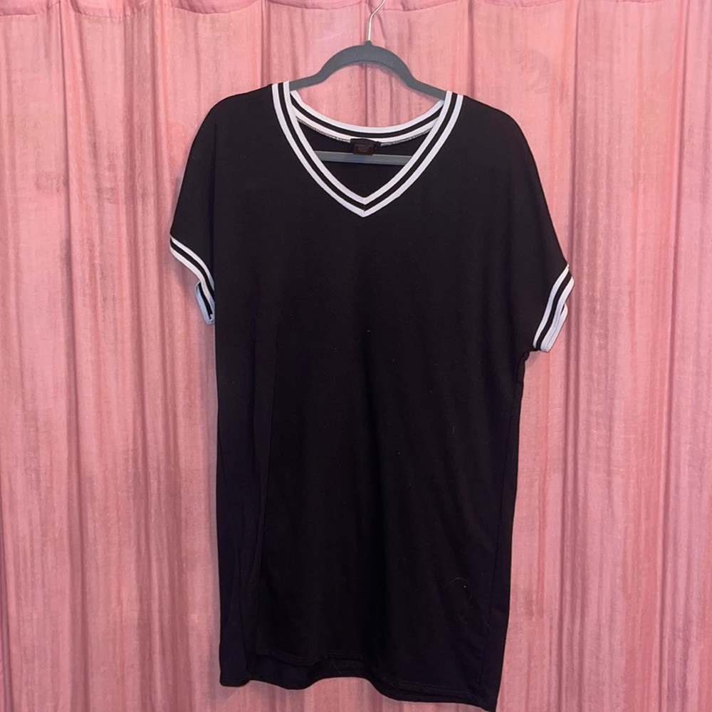 Black & White T-Shirt Dress